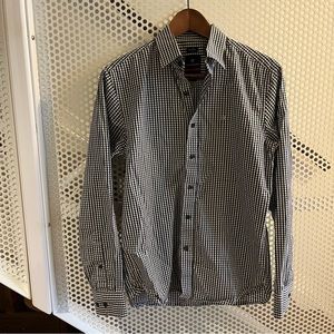 Men’s Victorinox Long-sleeve Button-down Shirt Size XS Black/ White VGUC